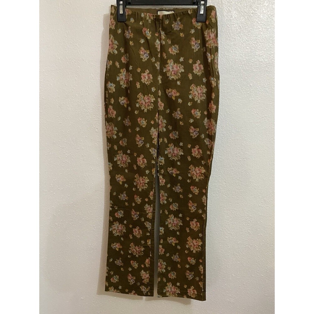 Tuckernuck Corduroy Floral Print Elastic Waist Pants XS M28